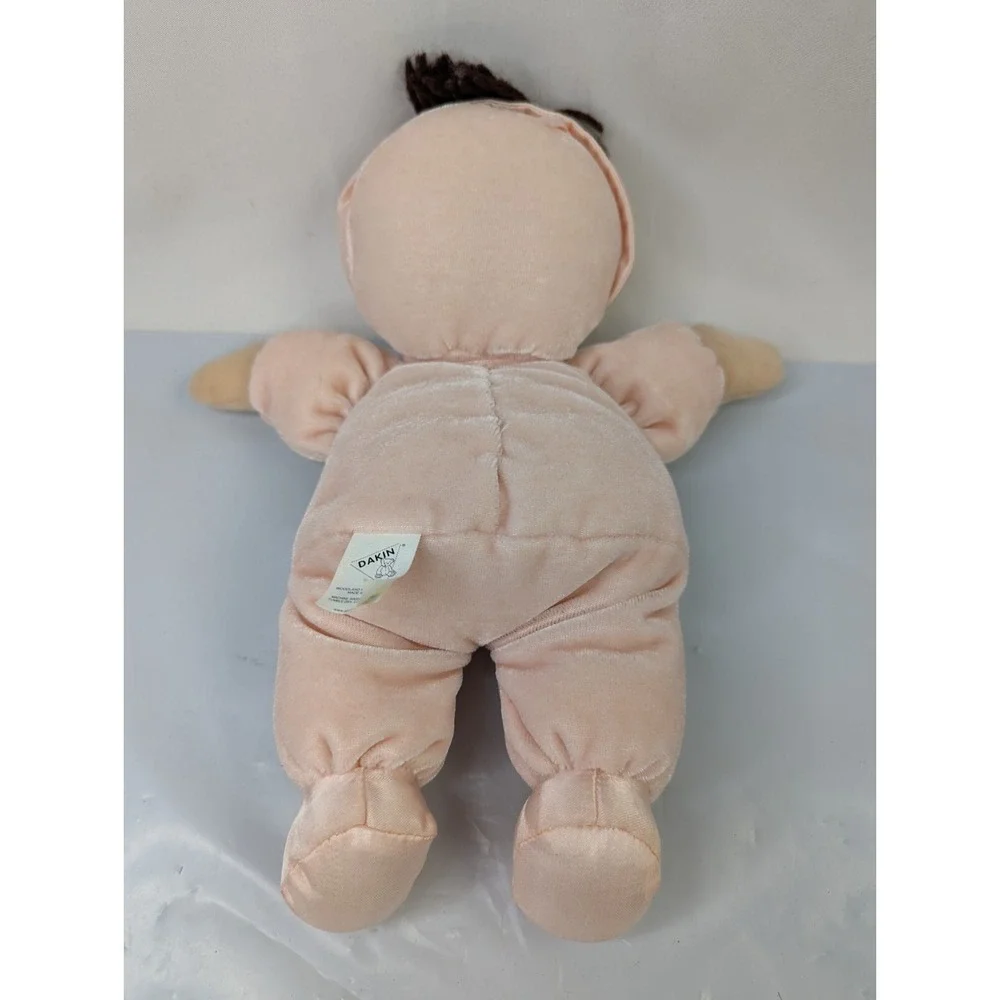 Dakin‎ Pink Baby Doll Plush 10 Inch Applause Brown Hair Stuffed Toy